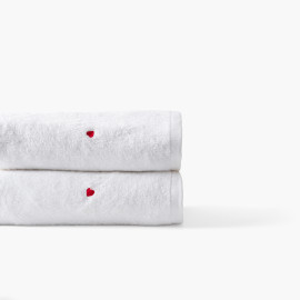 Adore white cotton bath towel