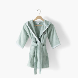 Jardine almond organic cotton baby bathrobe
