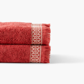 Villasol terracotta cotton bath towel