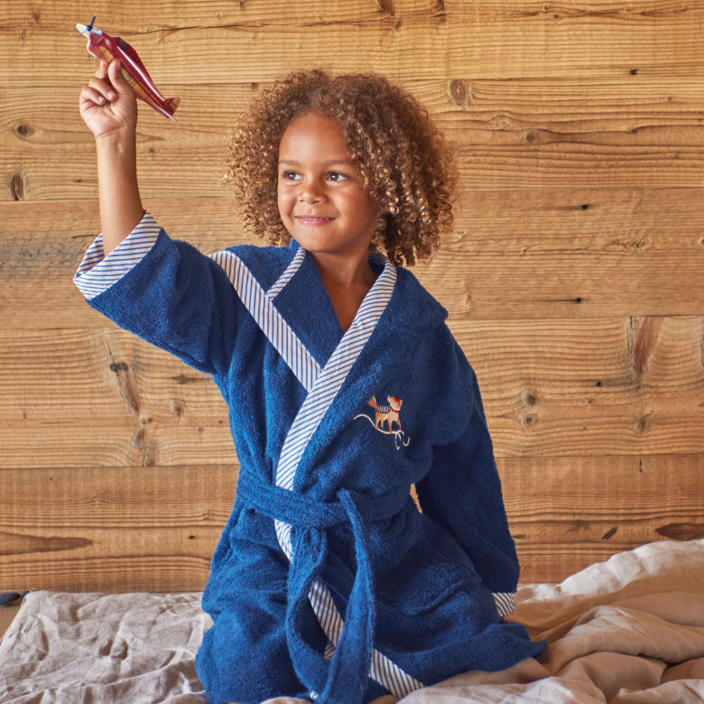 Peignoirs pour enfants pour filles garçons, bébé tout-petit Peignoir à  capuche en flanelle Pyjamas vêtements de nuit pour filles garçons (Marine  Cosmos, 4 ans)